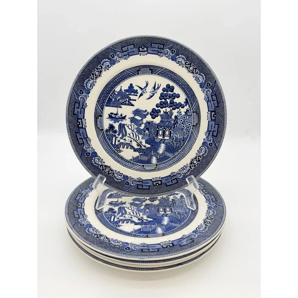 Johnson Bros England Porcelain Blue Willow 10